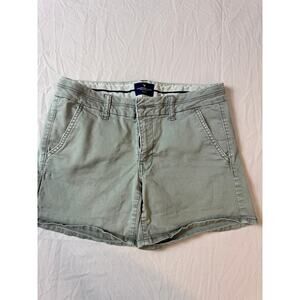 American Eagle Outfitters Women’s Stretch Midi Chino Shorts Green Size 6